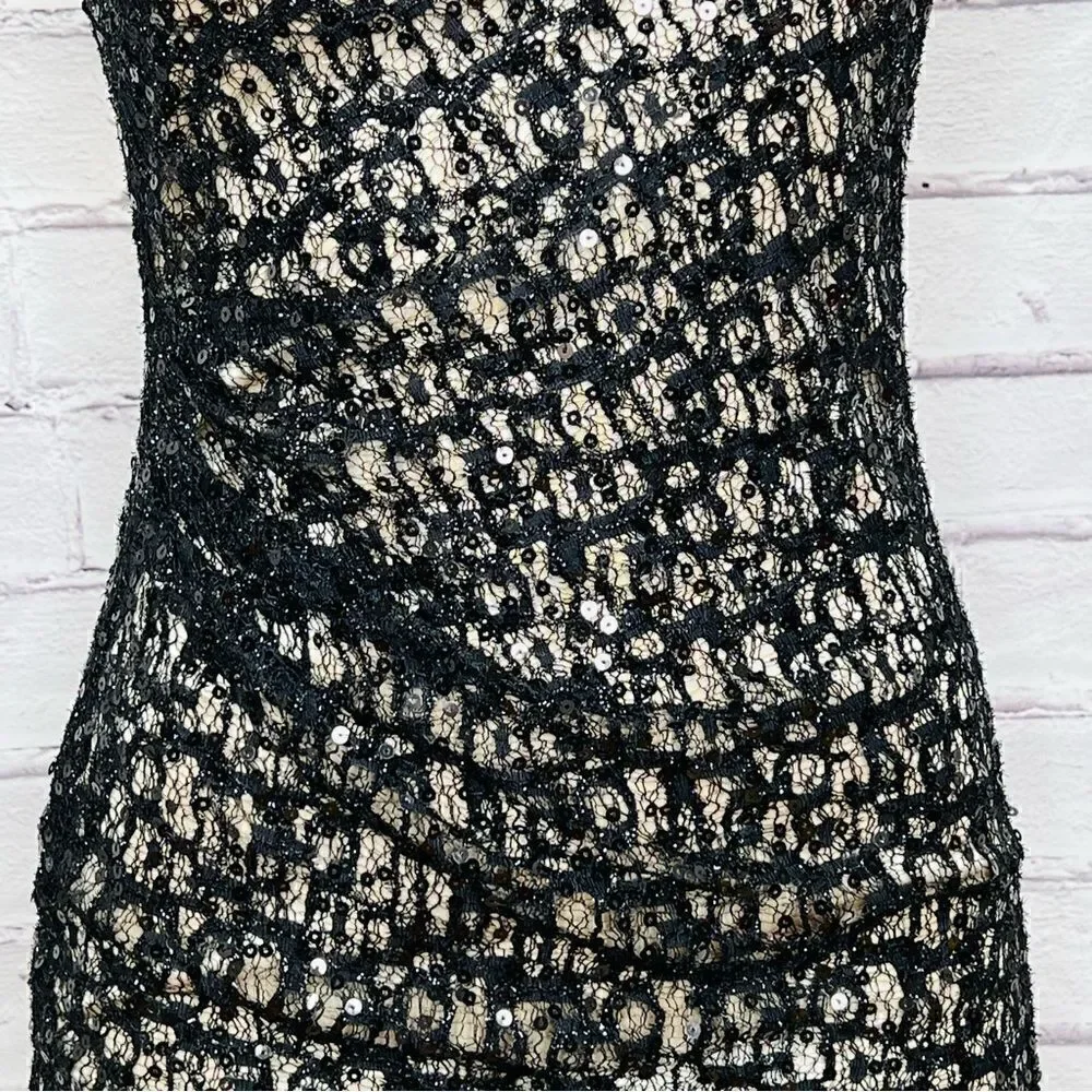 David Meister One Shoulder Sequin size 2 - Picture 5 of 13